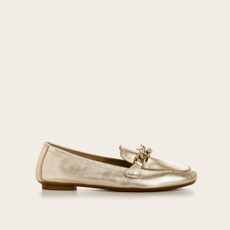 Golden Hisae Loafers - Elegance & Comfort | Reqins