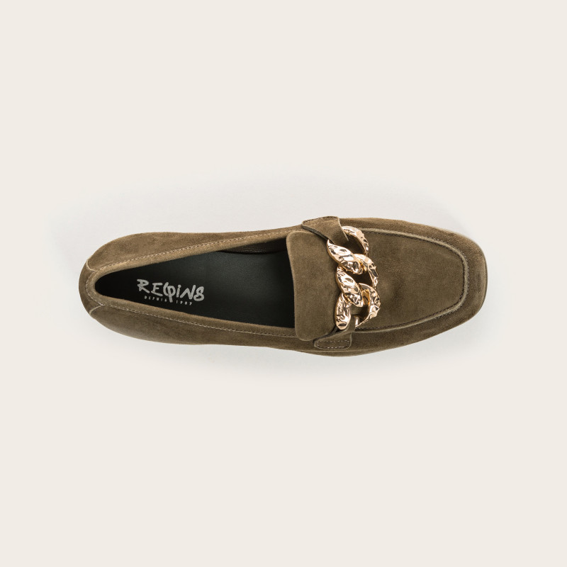 Velvet leather women's moccasins - Mallorca model | Reqins