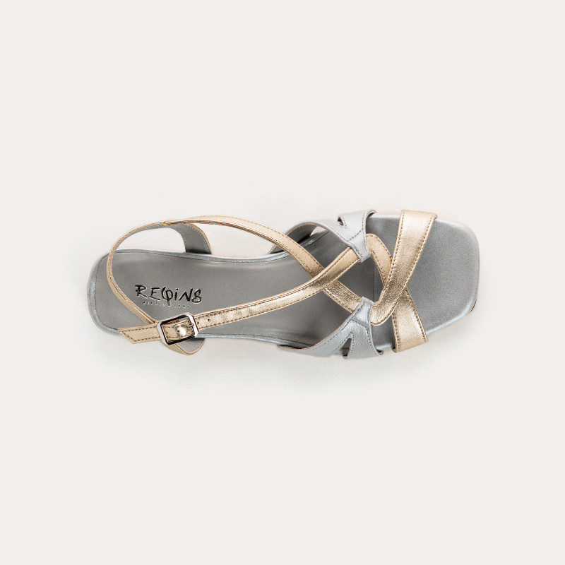 Cosmos Metallic Sandals - Elegance & Comfort | Reqins