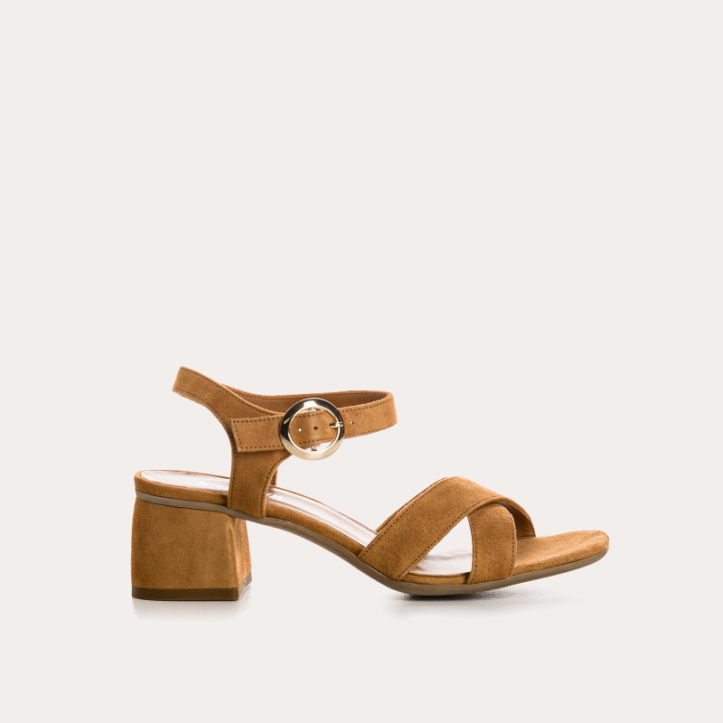 Sandales à Talons Ondine Cuir Velours Femme - Style Raffiné