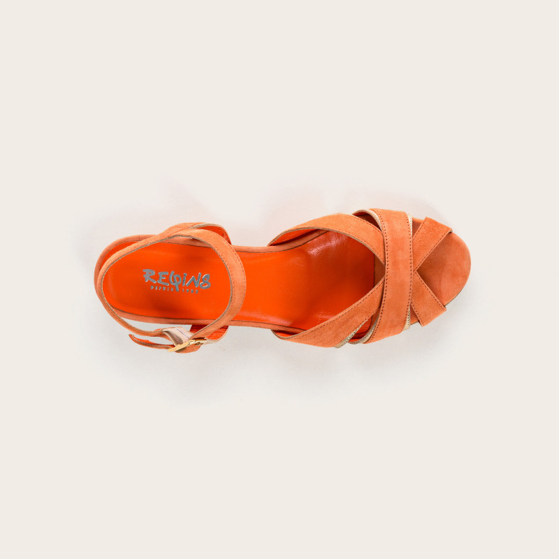 Sandals Palma leather velvet shine - elegance & comfort | Reqins