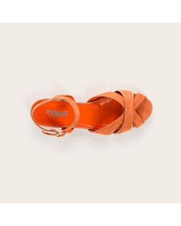 Sandals Palma leather velvet shine - elegance & comfort | Reqins