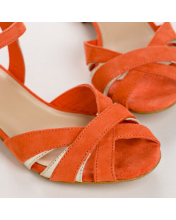 Sandals Palma leather velvet shine - elegance & comfort | Reqins