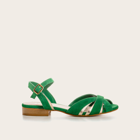 Sandals Palma leather velvet shine - elegance & comfort | Reqins