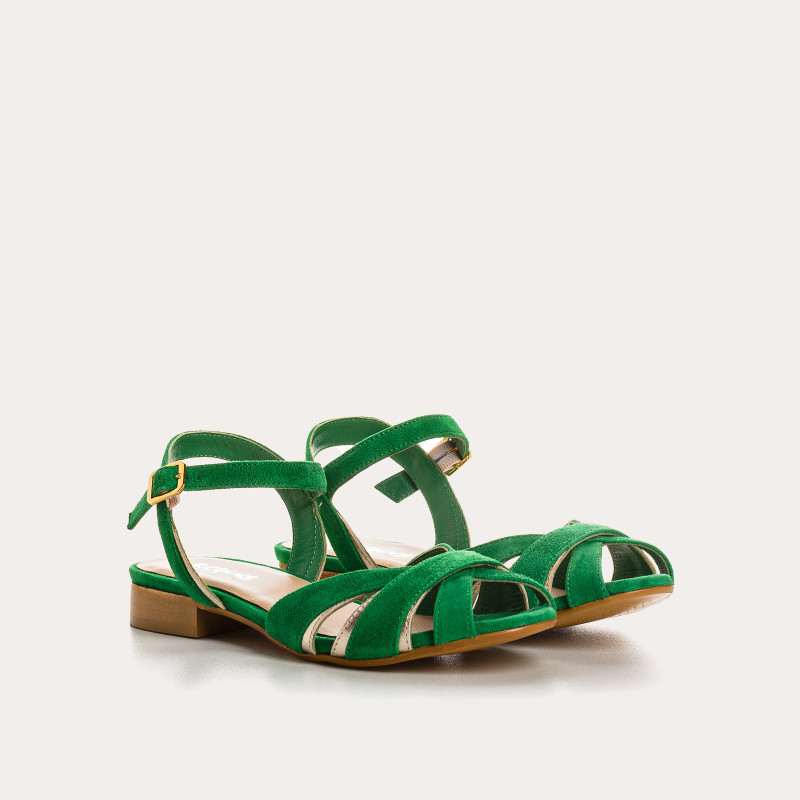 Sandales Palma en cuir velours éclat – Élégance & confort | Reqins