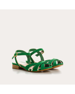 Sandals Palma leather velvet shine - elegance & comfort | Reqins