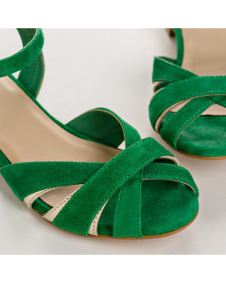 Sandals Palma leather velvet shine - elegance & comfort | Reqins