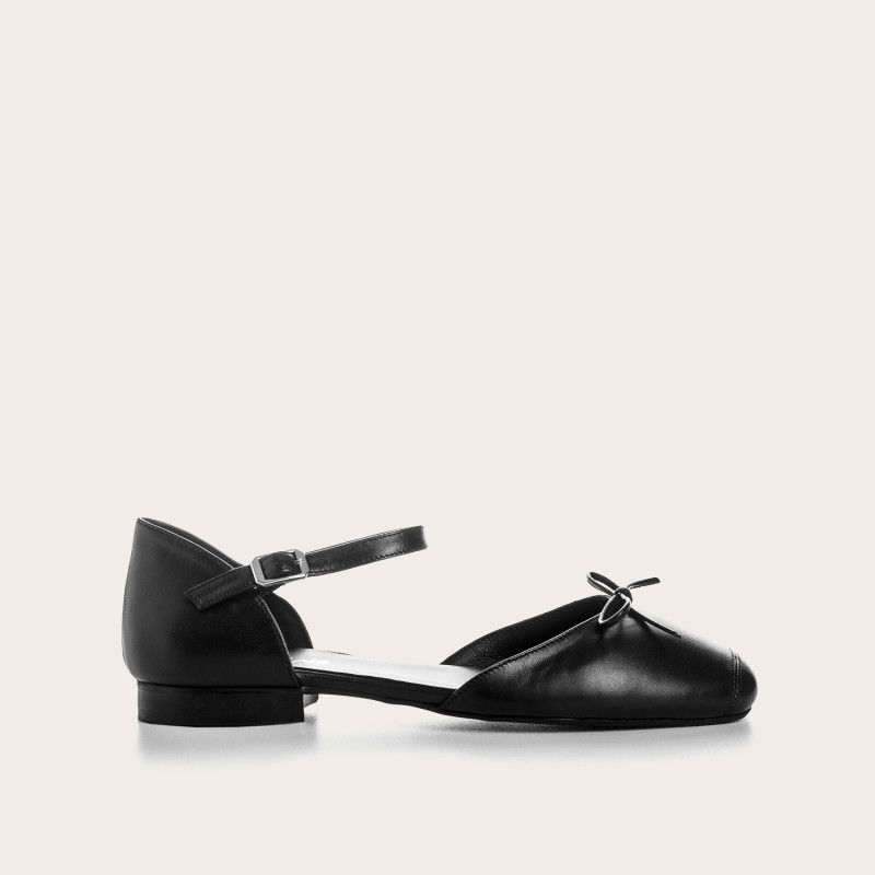 Babies Sweetheart Black Leather | Reqins