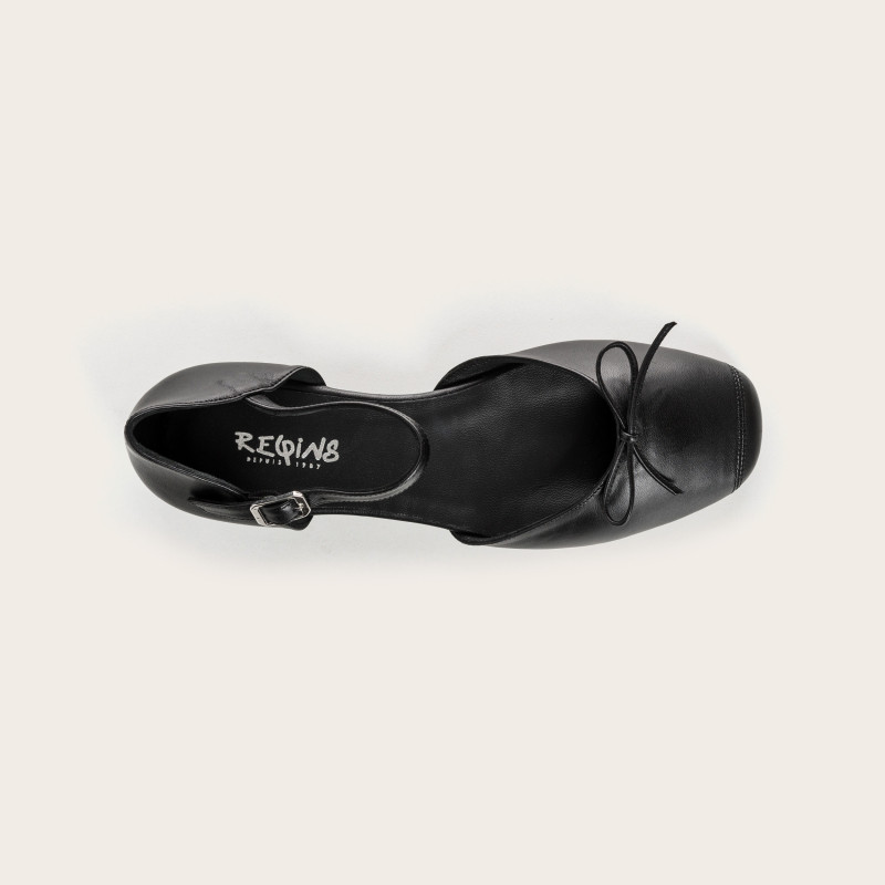 Babies Sweetheart Black Leather | Reqins