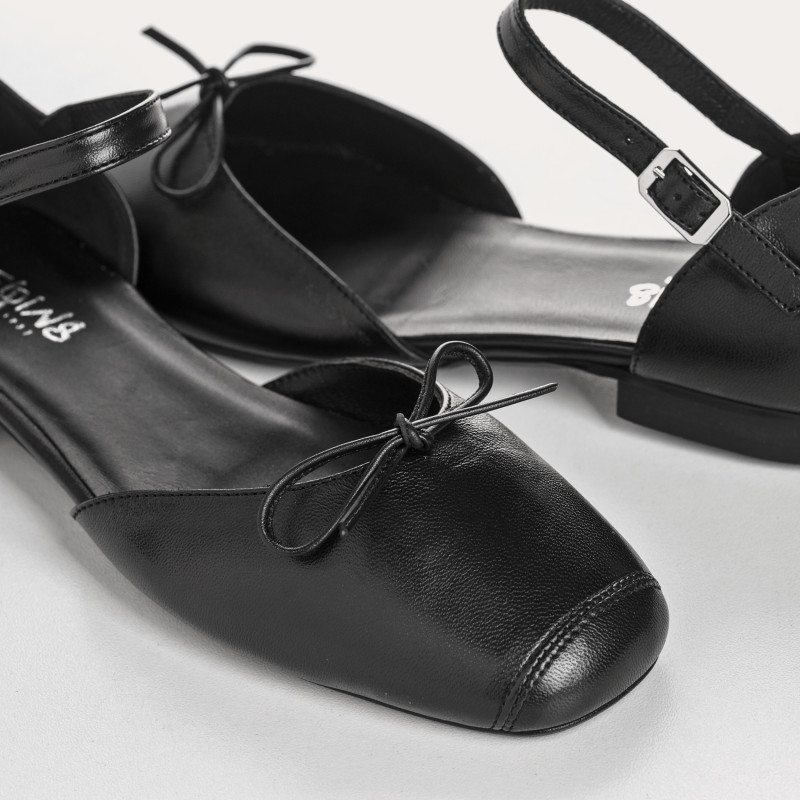 Babies Sweetheart Black Leather | Reqins