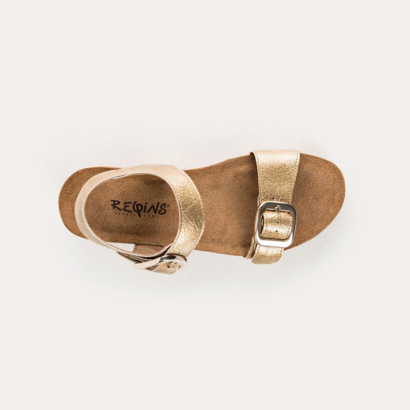 Queen Sandals with Wedged Heels | Grained Polish Leather - Reqins