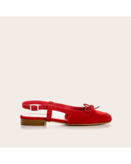 Ballerines CIRCEE - chaussures slingback plates cuir velours femme | REQINS