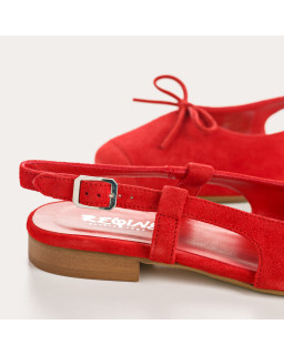 Circe Ballerinas - Slingback Shoes Flat Velvet Leather Women | Reqins