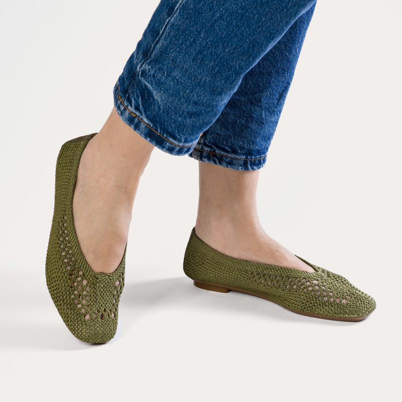 Ballerinas Hanaba - Braided crochet women's shoes | Reqins