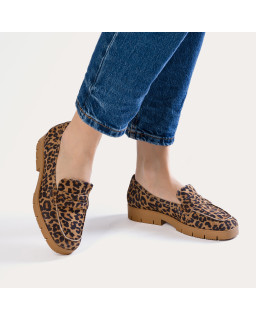 Mocassins Léopard MARIELLA : Style Audacieux et Confort Inégalé -