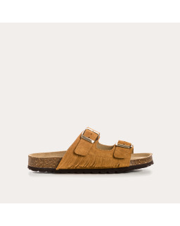 Nilah velvet leather sandals | Comfort & Elegance - Reqins