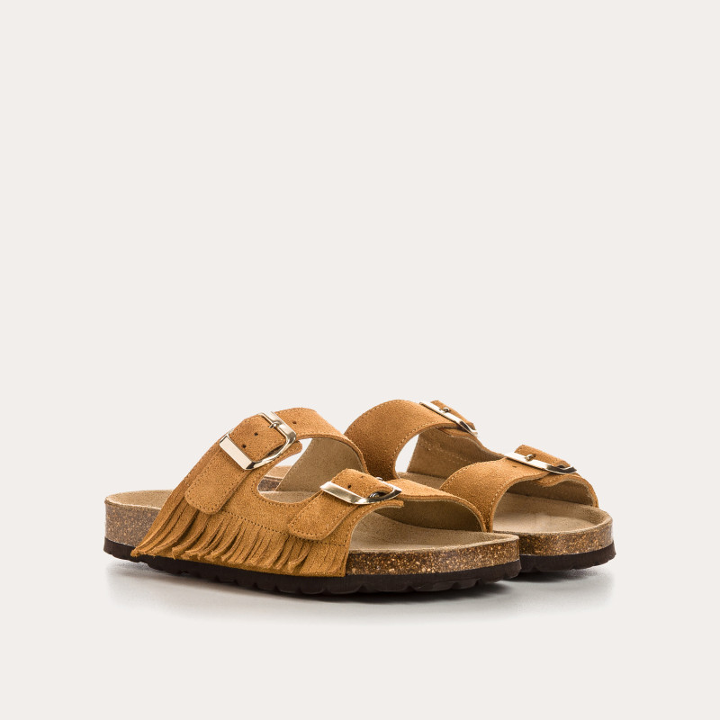 Sandales Nilah en cuir velours | Confort & élégance – Reqins