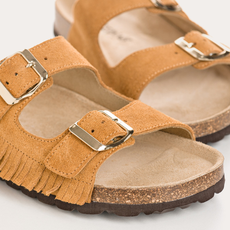 Sandales Nilah en cuir velours | Confort & élégance – Reqins