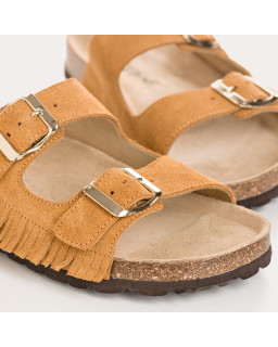 Sandales Nilah en cuir velours | Confort & élégance – Reqins