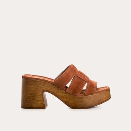 Mules Livia cuir velours - Élégantes et confortables - Reqins