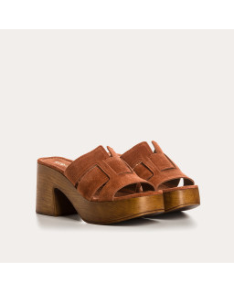 Velvet leather mules - elegant and comfortable - Reqins