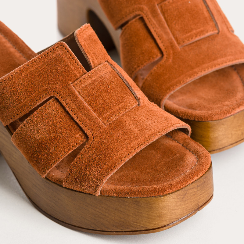 Velvet leather mules - elegant and comfortable - Reqins