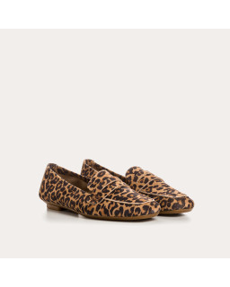 Leopard Velvet Leather Leather Leather Loafers | Iconic & Comfort Style - Reqins