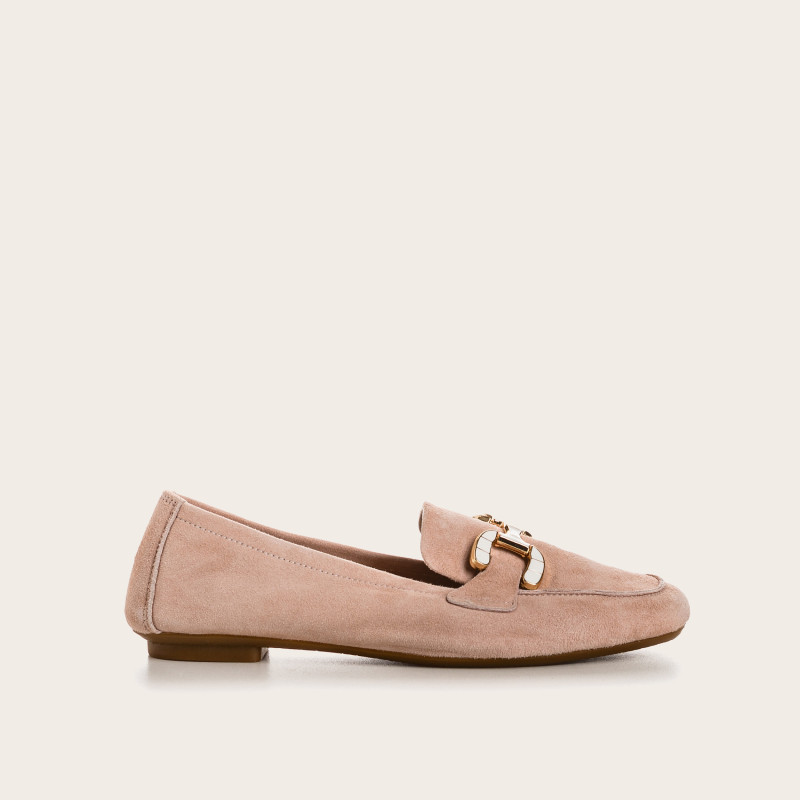 Velvet leather horphetic moccasins | Sweet Elegance & Comfort - Reqins