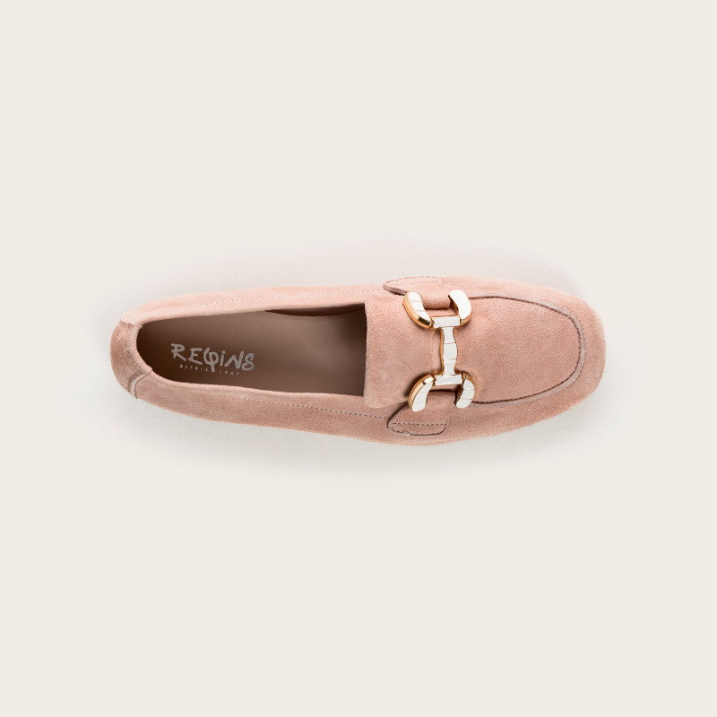 Velvet leather horphetic moccasins | Sweet Elegance & Comfort - Reqins