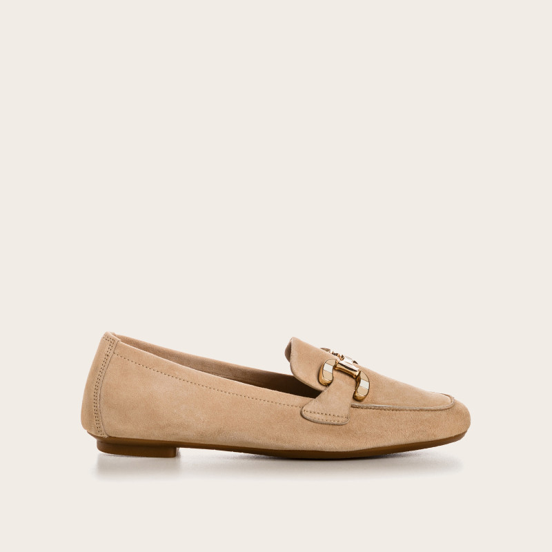 Velvet leather horphetic moccasins | Sweet Elegance & Comfort - Reqins