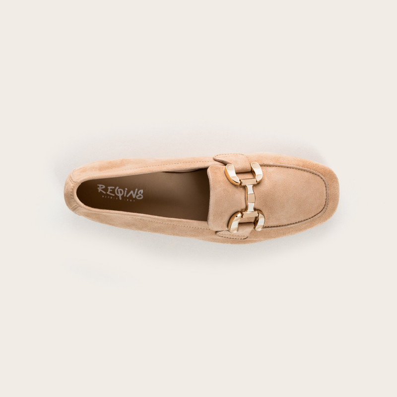 Velvet leather horphetic moccasins | Sweet Elegance & Comfort - Reqins