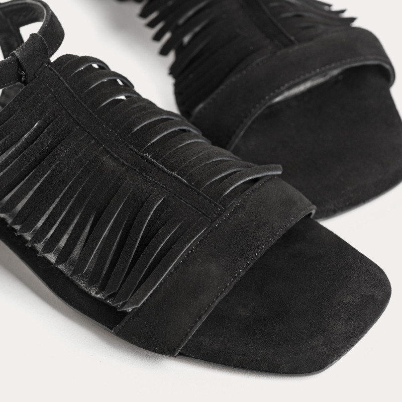 Sandales Cuba cuir velours - Bohèmes et confortables - Reqins