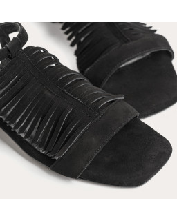 Sandales Cuba cuir velours - Bohèmes et confortables - Reqins