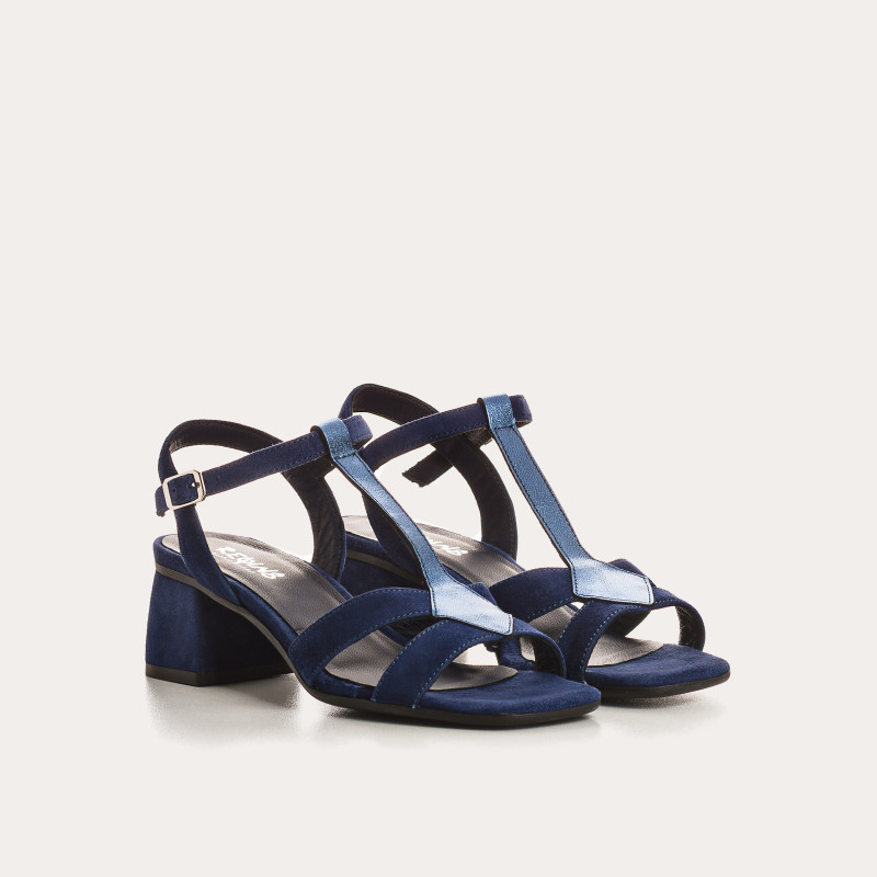 Velvet and Metallic Leather Oslo Sandals | Elegance & Comfort - Reqins