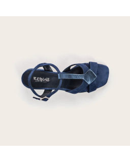 Velvet and Metallic Leather Oslo Sandals | Elegance & Comfort - Reqins