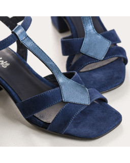 Velvet and Metallic Leather Oslo Sandals | Elegance & Comfort - Reqins