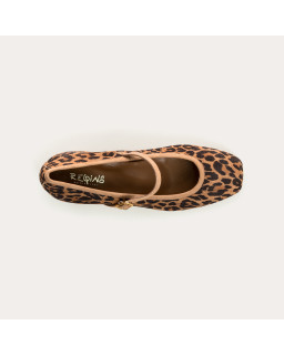 Babies Kelly with Leopard Velvet Leather Leather - Reqins
