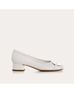 Klarissa Leather Heel Ballerinas - Elegance & Comfort | Reqins