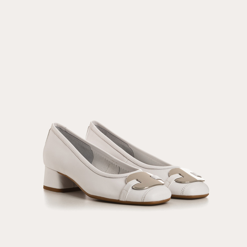 Ballerines à talons Klarissa en cuir – Élégance & confort | Reqins