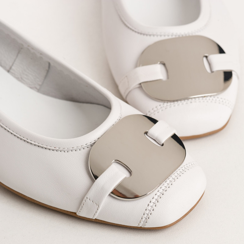 Ballerines à talons Klarissa en cuir – Élégance & confort | Reqins
