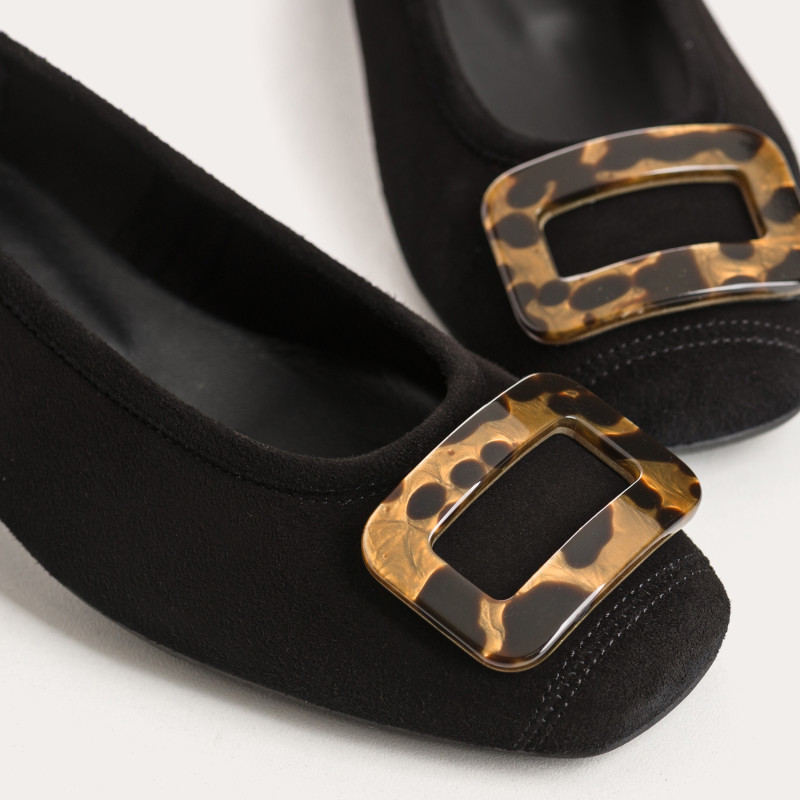 Ballerines Kornelia à talons en cuir velours - Reqins