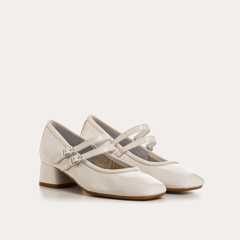 Babies à talons Kristen en cuir vernis Naplak | Élégance chic | Reqins