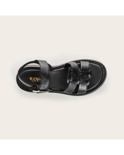 Wendy Metallic Leather Sandals | Elegance & Summer Comfort - Reqins