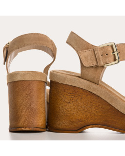 Sandales Laos à talons en cuir velours | Élégance estivale – Reqins