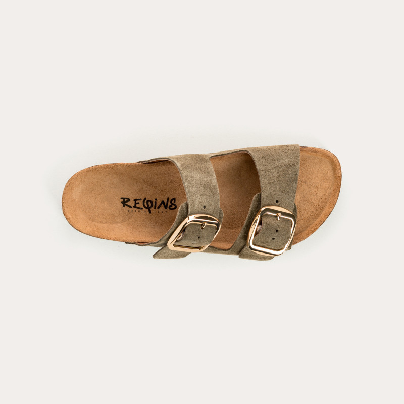 Mules Mercure en cuir velours - Confort et style - Reqins