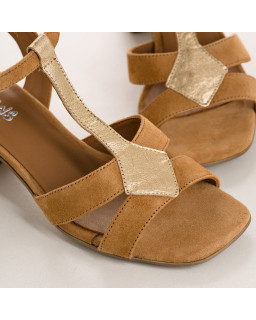 Velvet and Metallic Leather Oslo Sandals | Elegance & Comfort - Reqins