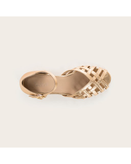 Golden Penelope Sandals | Reqins