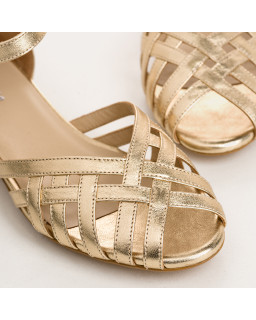 Golden Penelope Sandals | Reqins