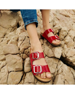 Mercure Varnish mules - Comfort and Brilliance - Reqins