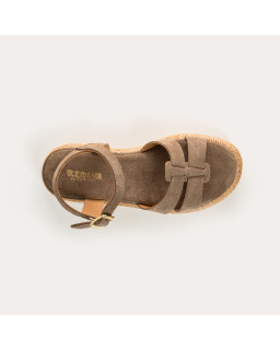 Sandales Yseult en cuir velours | Reqins